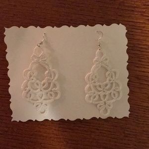 White Lace Earrings